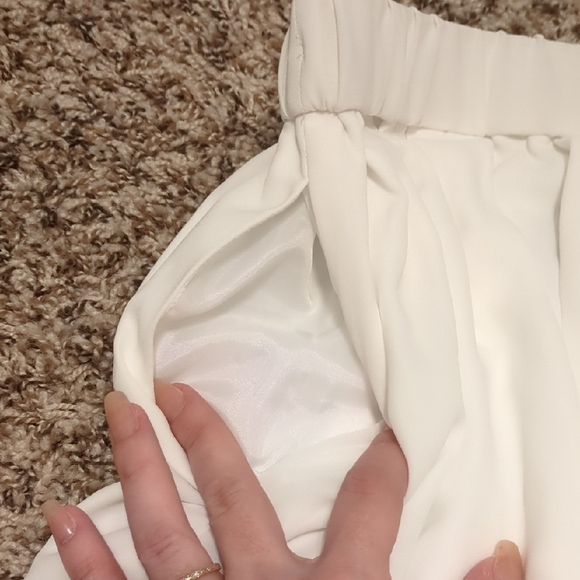 Express white high rise pleated flowy mini skort - Picture 8 of 8